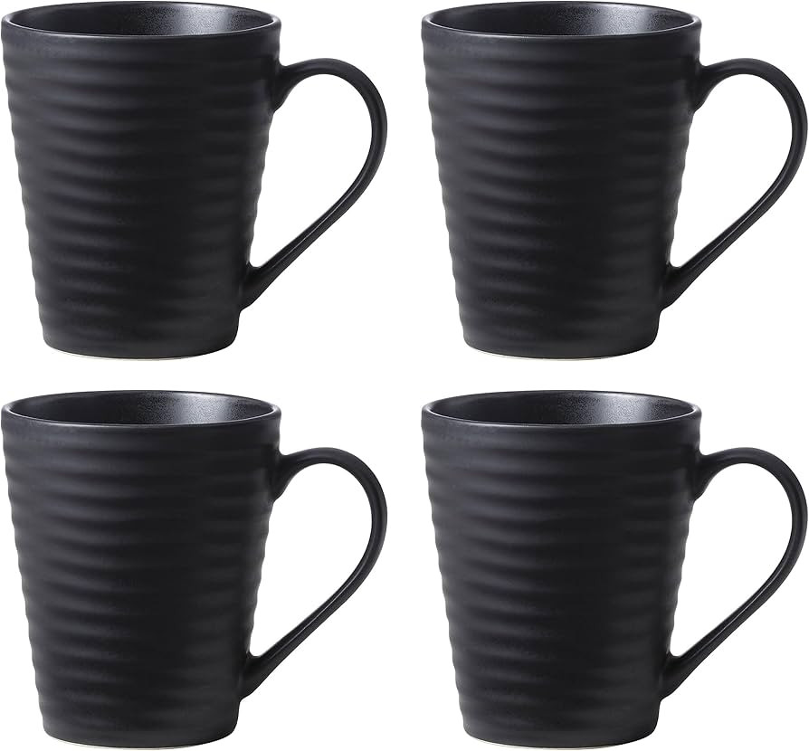 Oneida 895943 Ridge Black Tazas, Juego De 4 | Amazon (US)