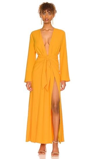 Millie Maxi Dress in Mango - Vacation Dresses | Revolve Clothing (Global)