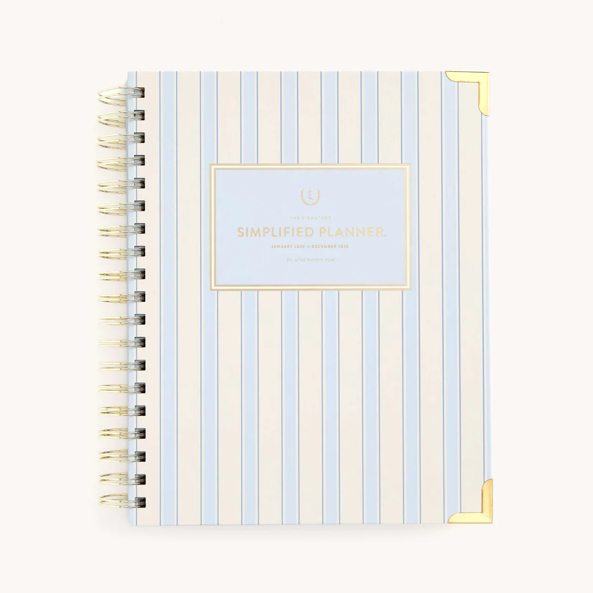 2026 Weekly Planner | Spiral Simplified Planner Serene Stripe | Simplified by Emily Ley