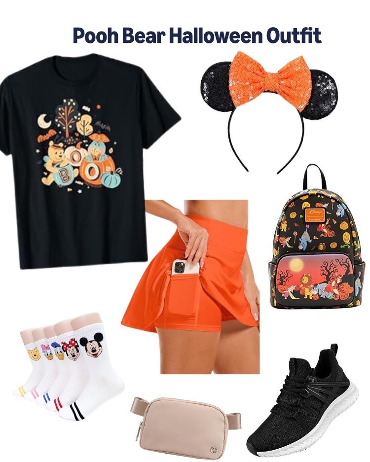Winnie the Pooh outfits, Halloween outfits for women, Disney outfits, Disneyland Halloween outfits, Disney world outfits, orange and black outfits, skirt outfits 

#LTKStyleTip #LTKTravel #LTKSeasonal