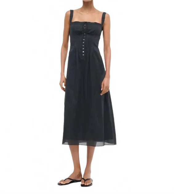 Matilde Midi Dress In Black | Shop Simon