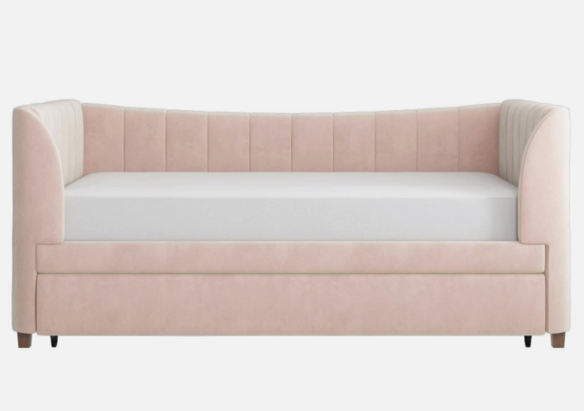 Stylish elegant upholstered twin daybed with faux velvet for a girl bedroom
#ltkkids #ltkfurniture #ltkdecor

Pink bed, upholster bed, day bed, sofa bed, trundle bed, sleepover bed, tufting, vertical stitch, girl bedroom, home decor, girl room, girl bed, bedroom refresh, home decor, home finds, kid furniture, 

#LTKfamily #LTKhome