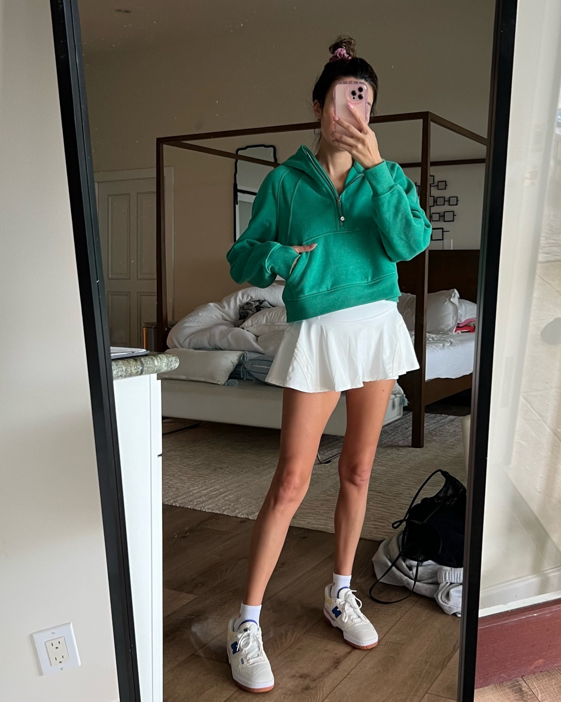 Athleisure outfit of the day 🤍

Sizing -
Sweatshirt- XS/S
Skirt - Small
Sneakers - TTS

Spring style; athleisure style; free people movement; lululemon; scuba hoodie; new balance; white sneakers; mom style; casual style 

#LTKstyletip #LTKfit #LTKunder100