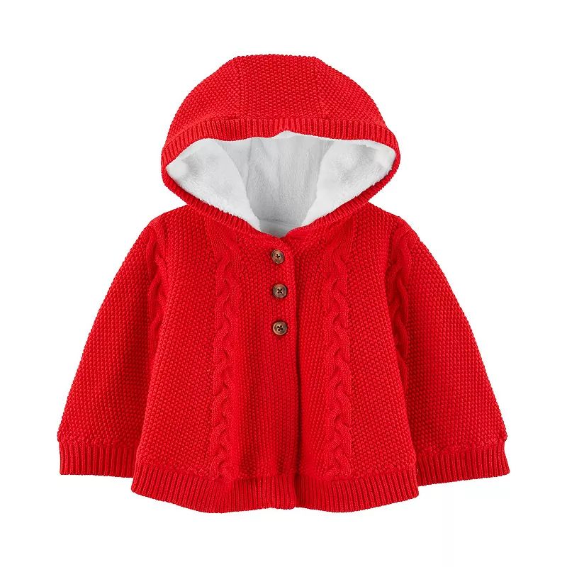 Baby Girl Carter's Hooded Poncho, Infant Girl's, Size: 12 Months, Red | Kohl's