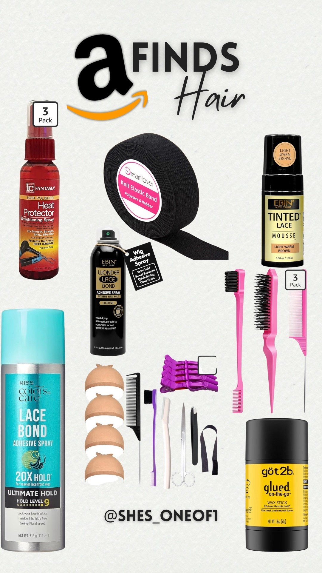 Wig day essentials 🤎
Products I use to melt the lace, smooth flyaways, and make installs last.
🛍️ #ltkhair #ltklacewig

#LTKBeauty #LTKgrwm