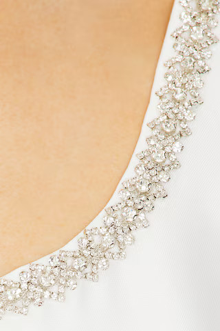 Diamante Mini Dress in White | Revolve Clothing (Global)