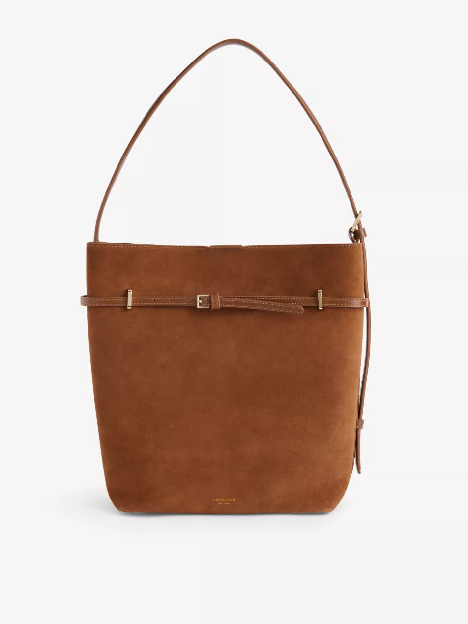 Belted suede tote bag | Selfridges