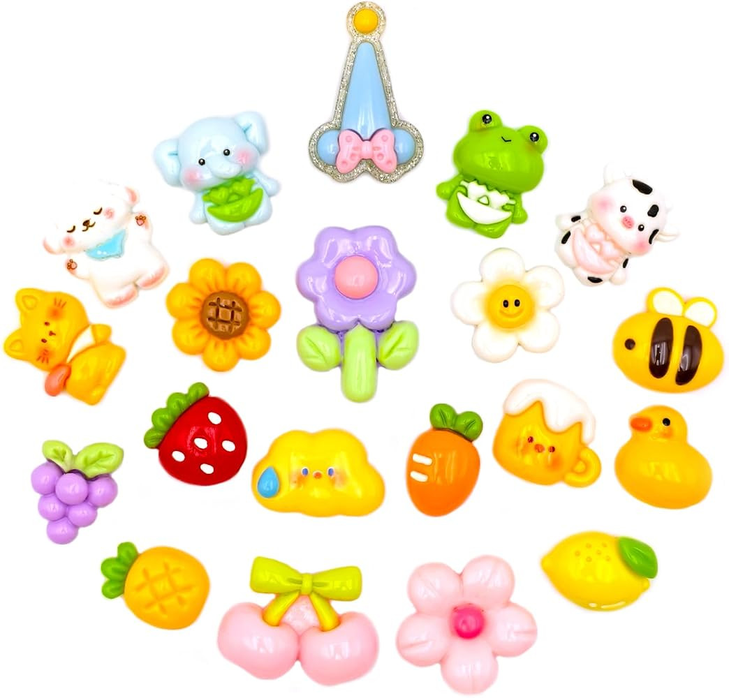 PVC/Resin Cute Shoe Charms for Sandals, Animal, Flowers, Sweets, Construction Vehicles, DIY Shoe ... | Amazon (US)