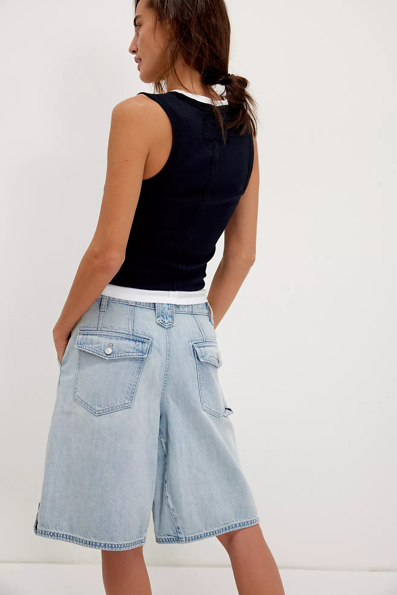 We The Free Rue Denim Long Shorts | Free People (Global - UK&FR Excluded)