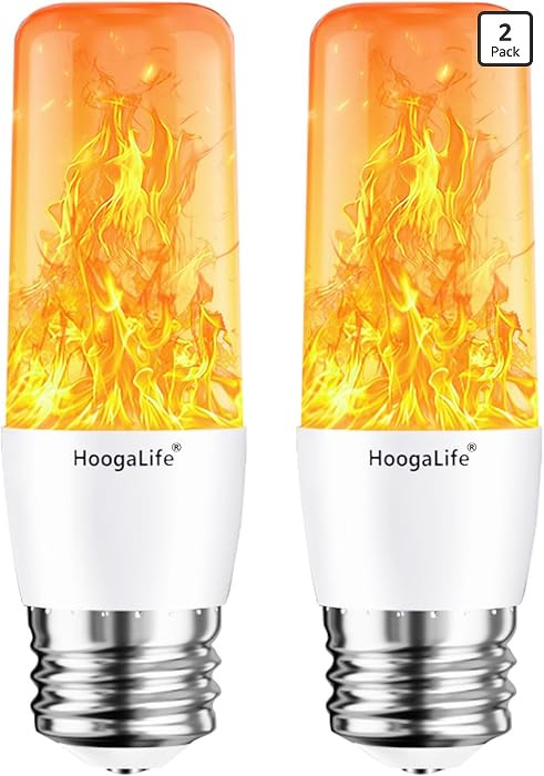 HoogaLife Flame Light Bulbs, Warm Flickering Light Bulbs Effect of Real Fire, E26 Led Flame Light... | Amazon (US)