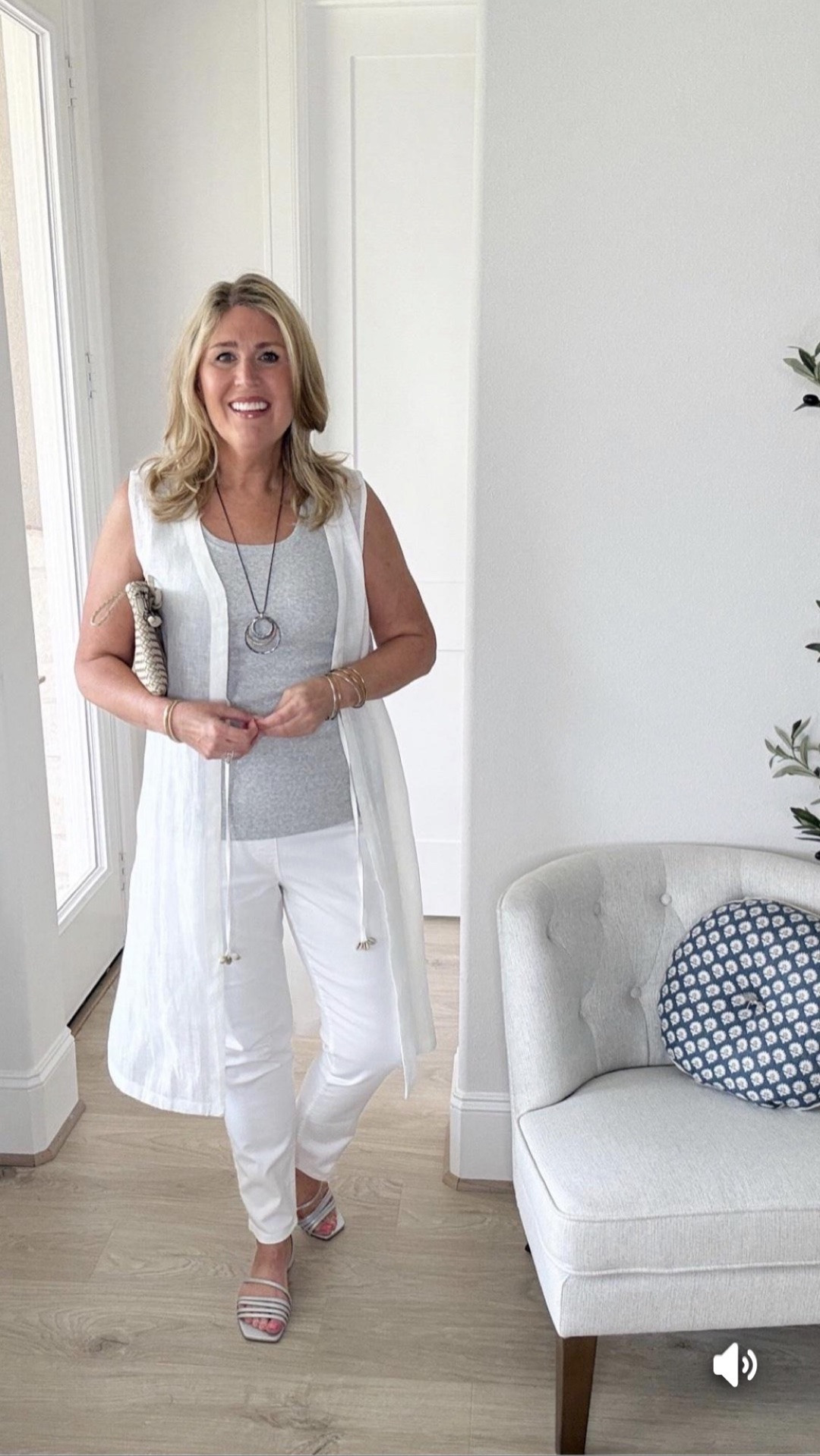 Tank top is fitted. Runs tts.
Jeans are slim, straight leg. Very stretchy. Soft. Pull-on style. Run tts.
Linen vest is a relaxed fit. Runs tts.

@Soft Surroundings

#LTKWatchNow #LTKFindsUnder50 #LTKShoeCrush #LTKFindsUnder100 #LTKStyleTip

#LTKSaleAlert #LTKBeauty #LTKMidsize #LTKPetite #LTKTravel #LTKOver40 #LTKSeasonal #LTKWorkwear #LTKootd #LTKgrwm