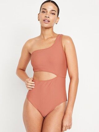 Side Cutout One-Piece Swimsuit | Old Navy (US)