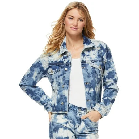 Scoop Cropped Denim Jacket Women's | Walmart (US)