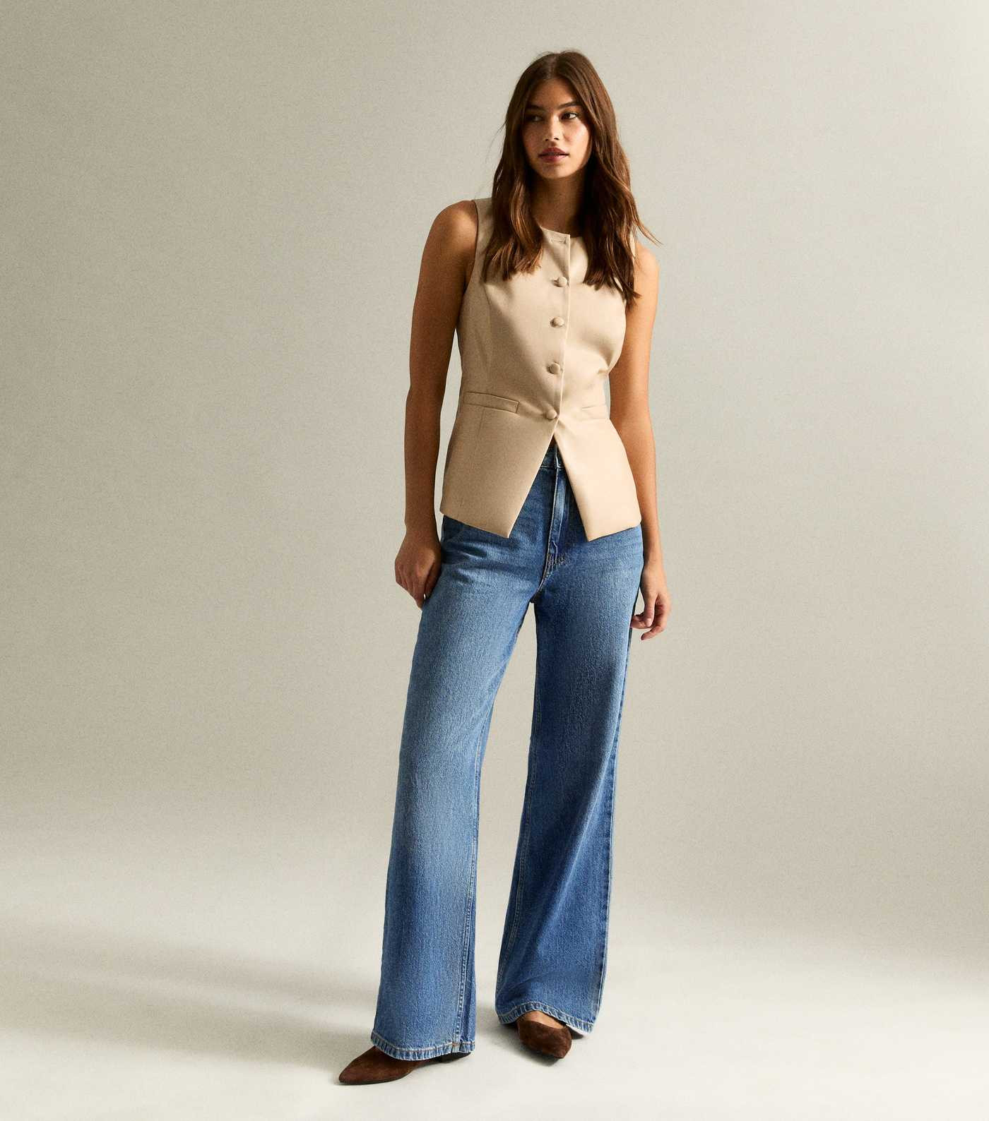 Blue Adalae High Waisted Wide Leg Jeans | New Look | New Look (UK)
