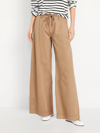 High-Waisted Super Wide-Leg Drapey Pants | Old Navy (US)