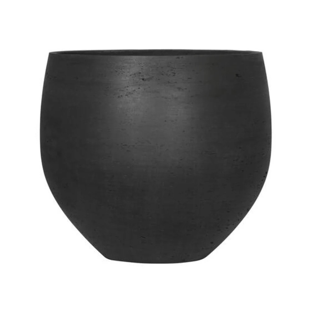 Pottery Pots Round 18.9-in W Black Clay Indoor/Outdoor Planter | P3017-43-33 | Lowe's