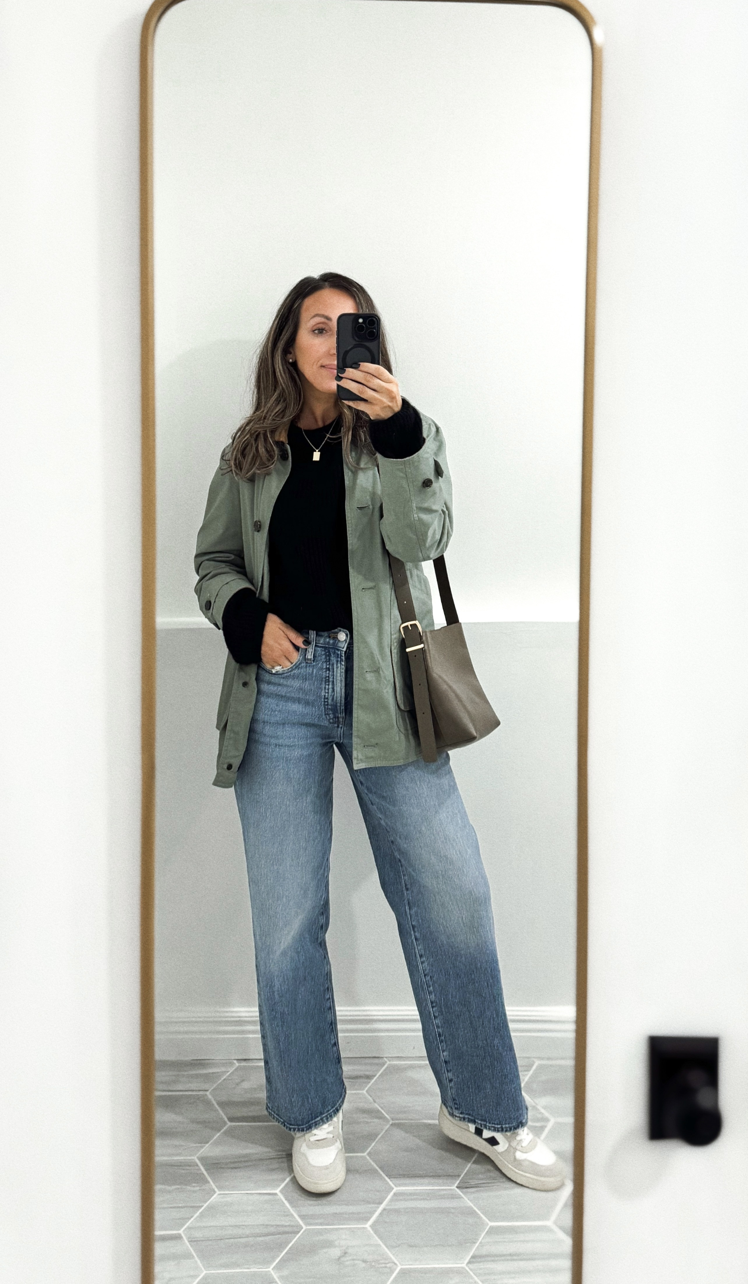 Jeans tts. 
Cashmere Sweater tts but I sized up for an oversized fit. I have this sweater in two colors and it’s amazing. Especially for the price  
Barn jacket is old J Crew - linking some amazing options currently available (they all seem to be selling out fast)

#LTKStyleTip #LTKSeasonal #LTKOver40