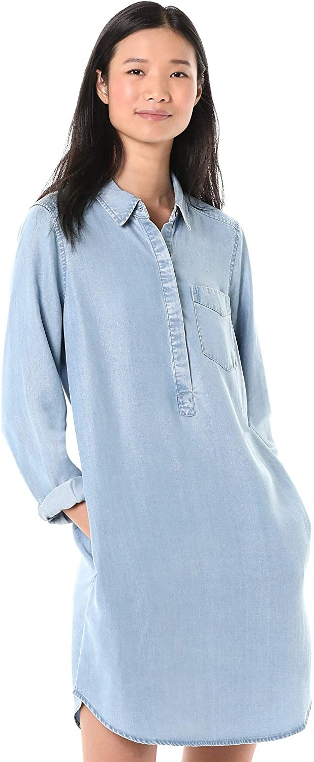 Amazon Brand - Goodthreads Women's Tencel Popover Shirt Dress | Amazon (US)