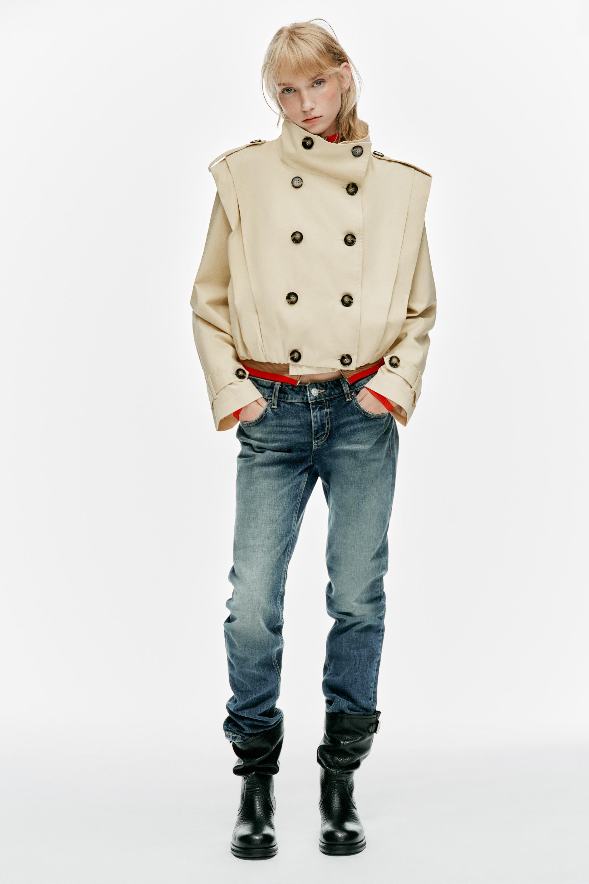 SHORT PLEATED TRENCH COAT | Zara US