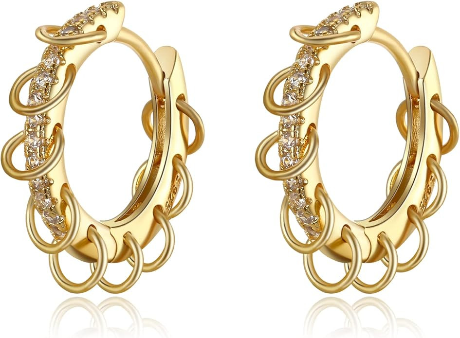 FANZE Chunky Gold Huggie Hoop Earrings for Women, Matte Thick Trendy Elegant Statement Earring Da... | Amazon (US)