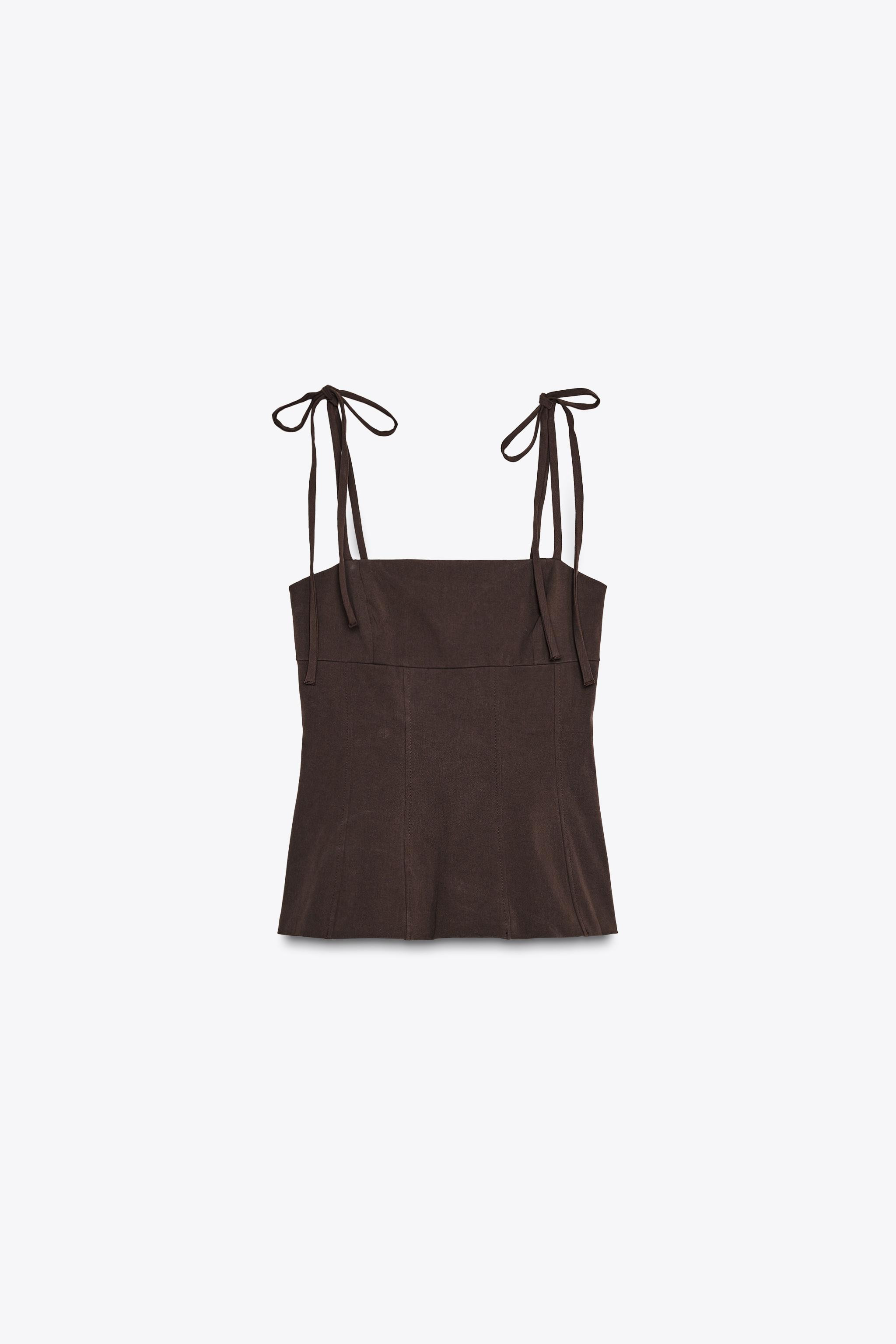 STRETCH TOP WITH BOWS | Zara US
