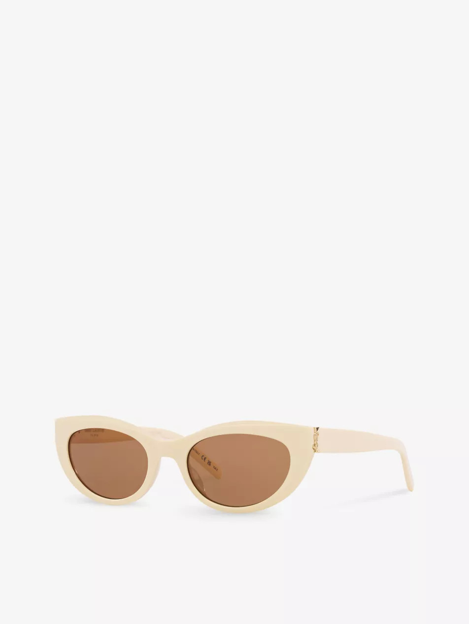 SLM115 oval-frame acetate sunglasses | Selfridges