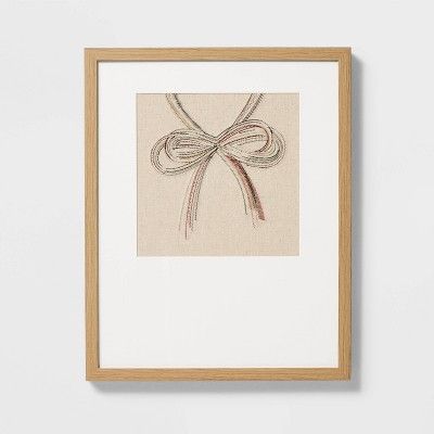 16" x 20" Criss Cross Bow Embroidered Framed Wall Art - Threshold™ designed with Studio McGee | Target