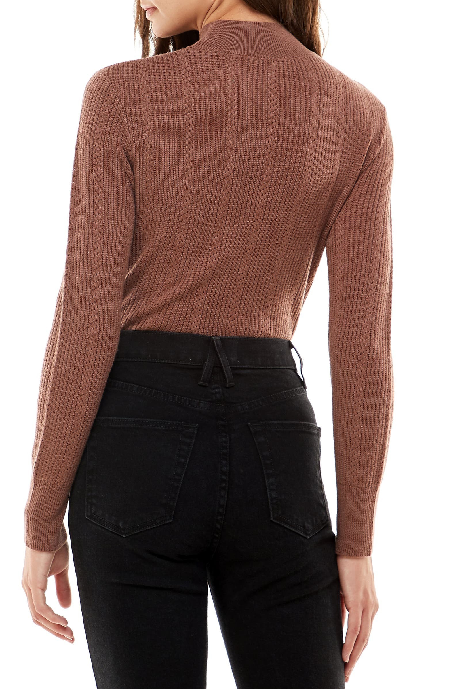 Cyprus Pointelle Stitch Mock Neck Bodysuit | Nordstrom