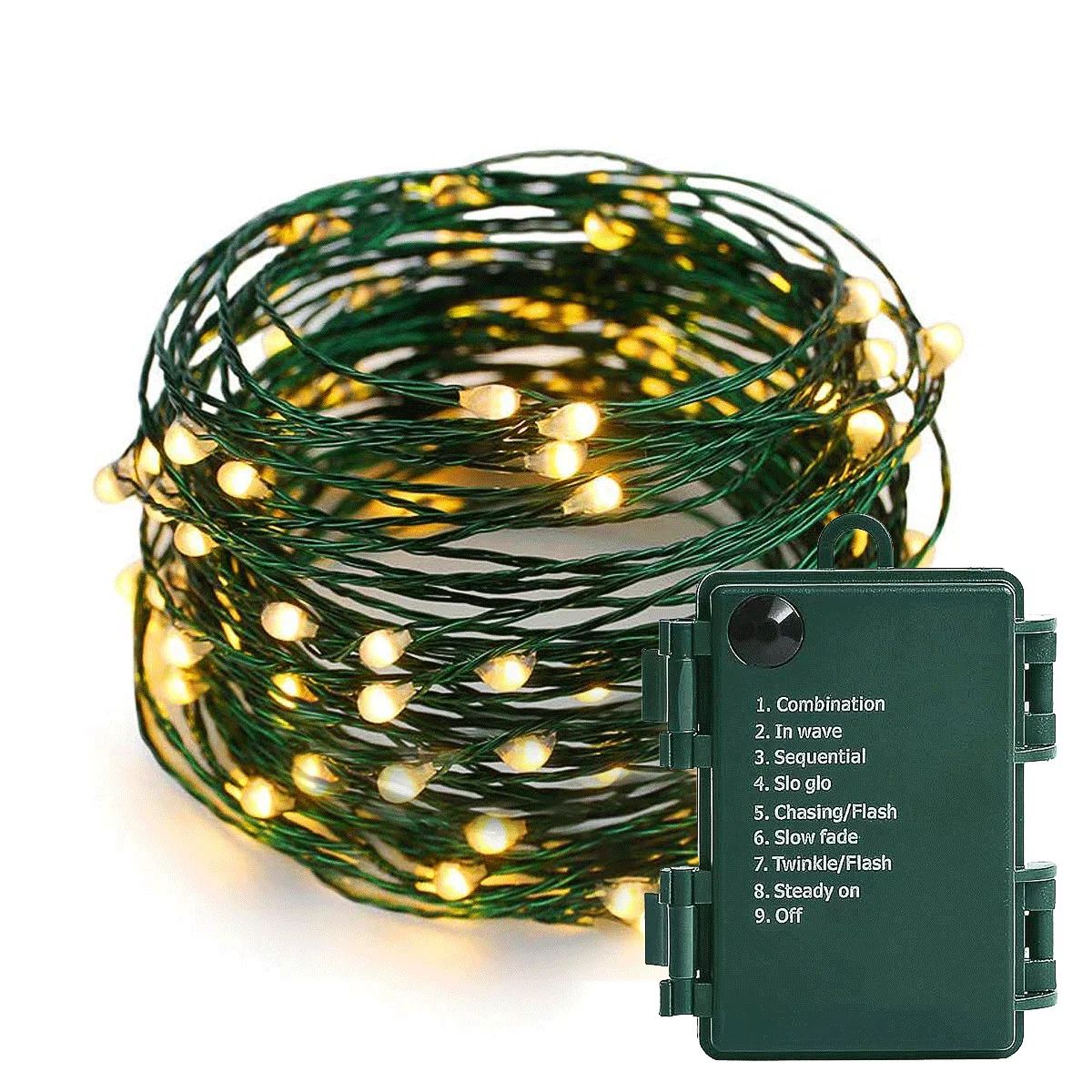 LOENDE Christmas Lights, 50 LED 17 FT Battery Operated Fairy Lights for Home Party Garden Christm... | Walmart (US)