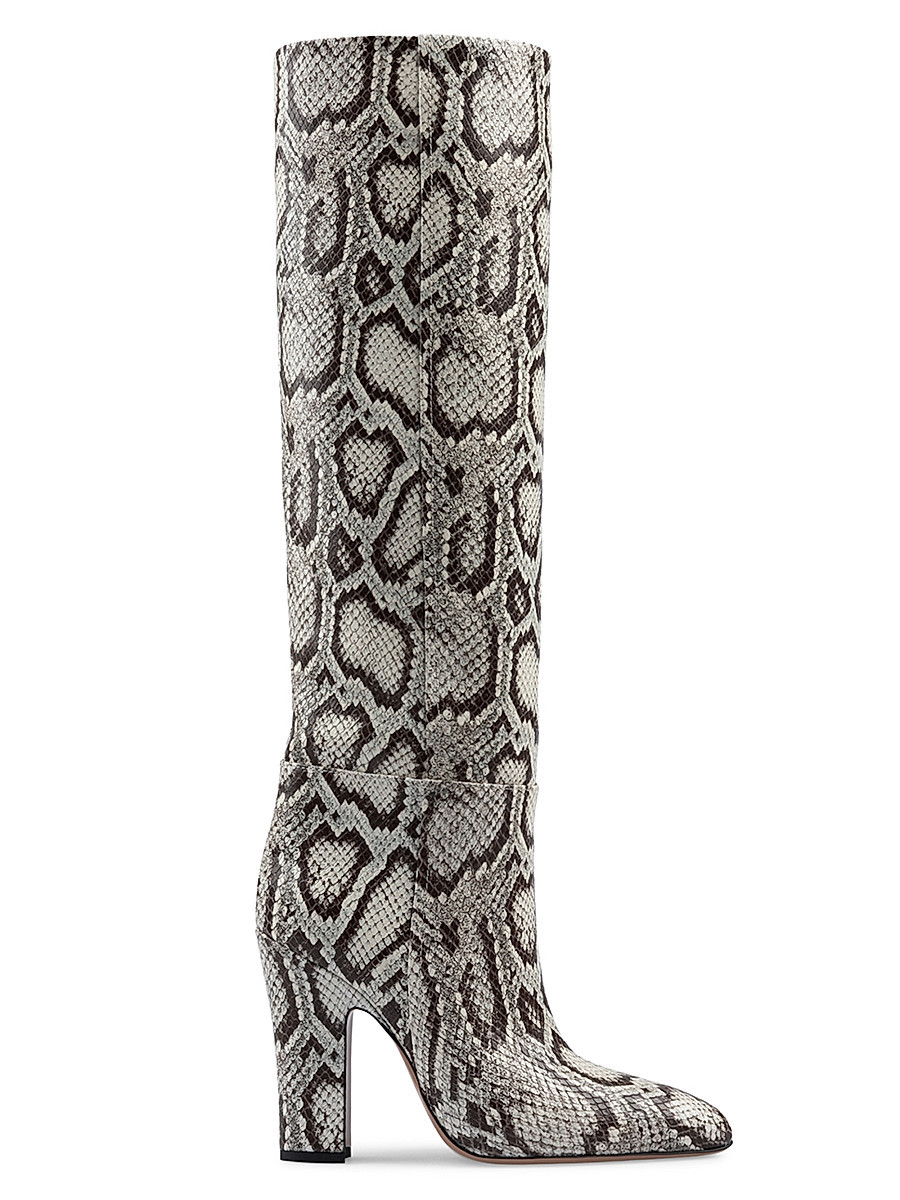 Women's Lavinia Embossed Leather Knee-High Boots - Naturale - Size 6 | Saks Fifth Avenue