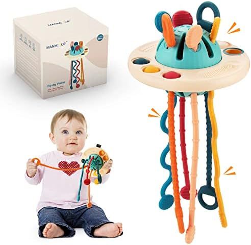 KaPing Baby Montessori Toys 18M+, Sensory Toys for Toddlers, UFO Food Grade Silicone Pull Activit... | Amazon (US)