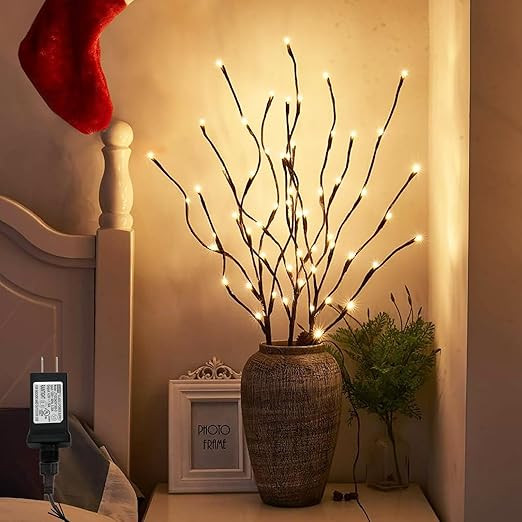 PEIDUO Lighted Willow Branch 30Inch 3PK 60L LED Pathway Lights for Christmas Room Decoration Indo... | Amazon (CA)