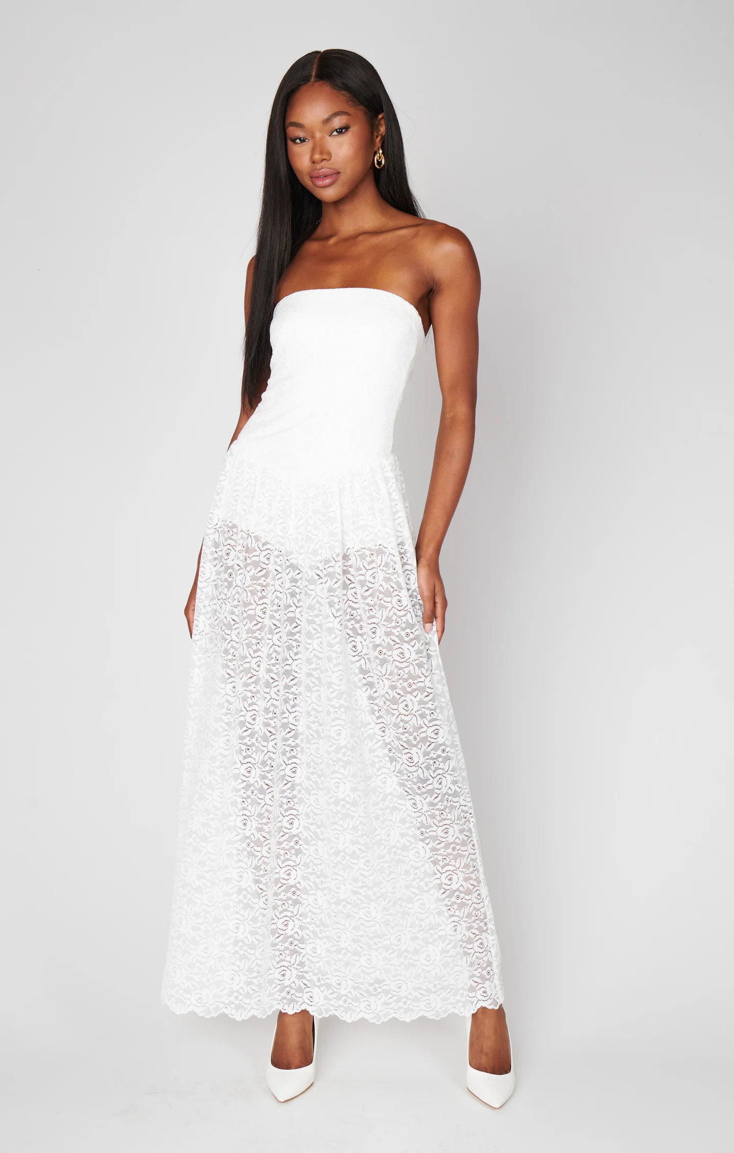 Diana Drop Waist Dress ~ White Lovely Lace | Show Me Your Mumu