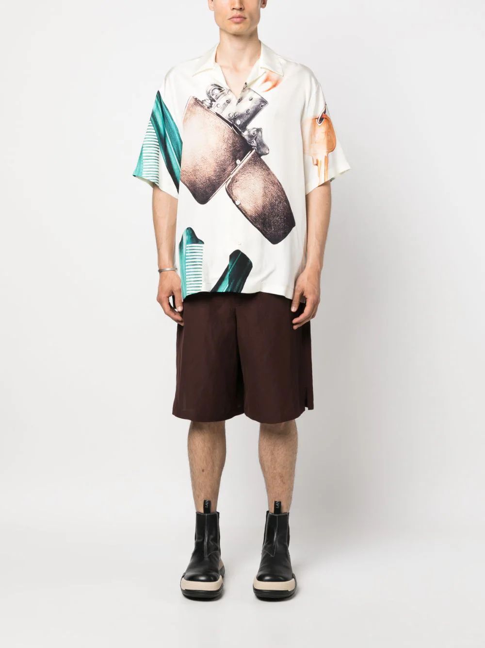 Jil Sander graphic-print short-sleeve Shirt - Farfetch | Farfetch Global