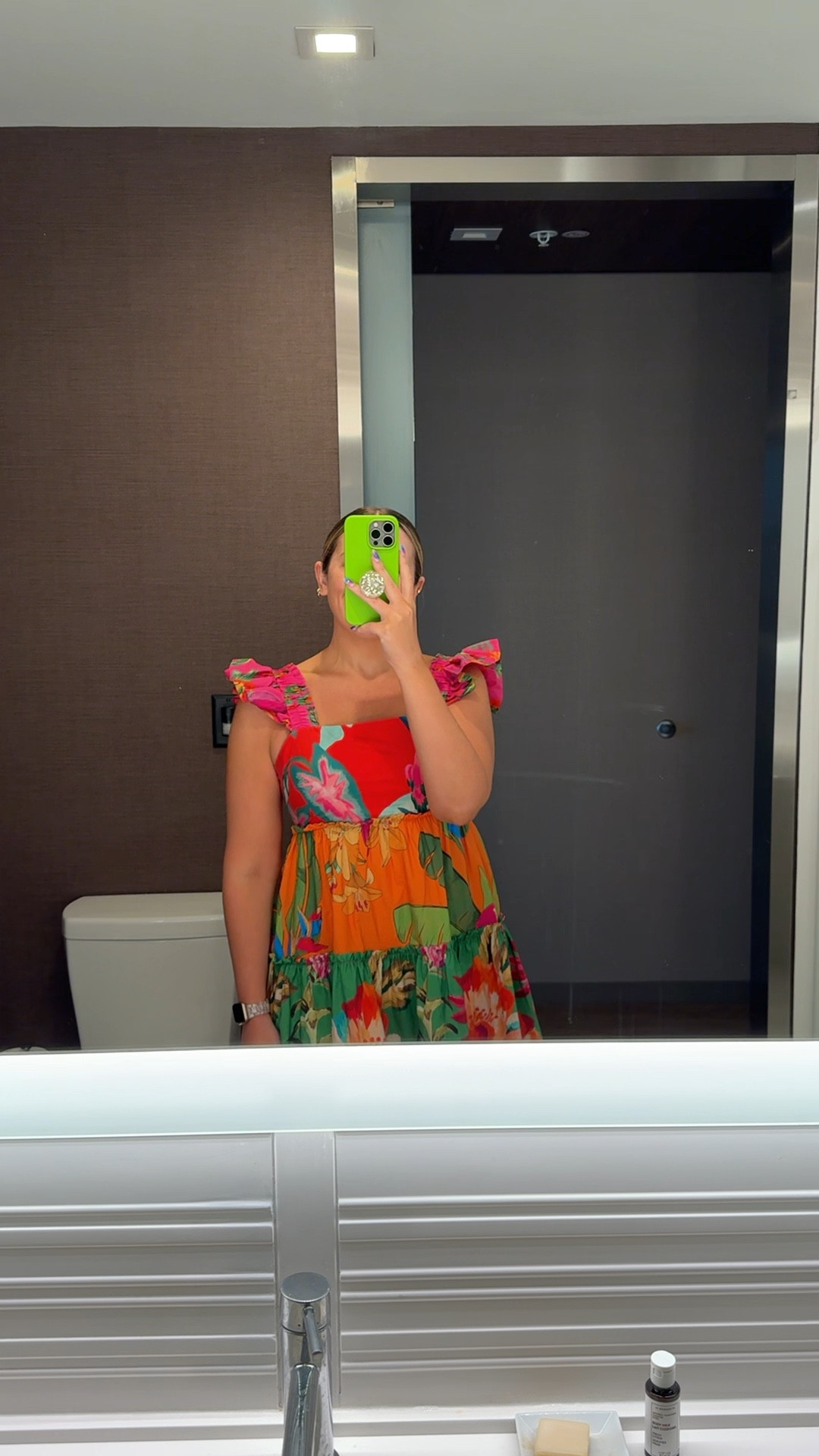 Farm Rio mini dress, wearing a large 

#LTKMidsize #LTKSeasonal #LTKTravel