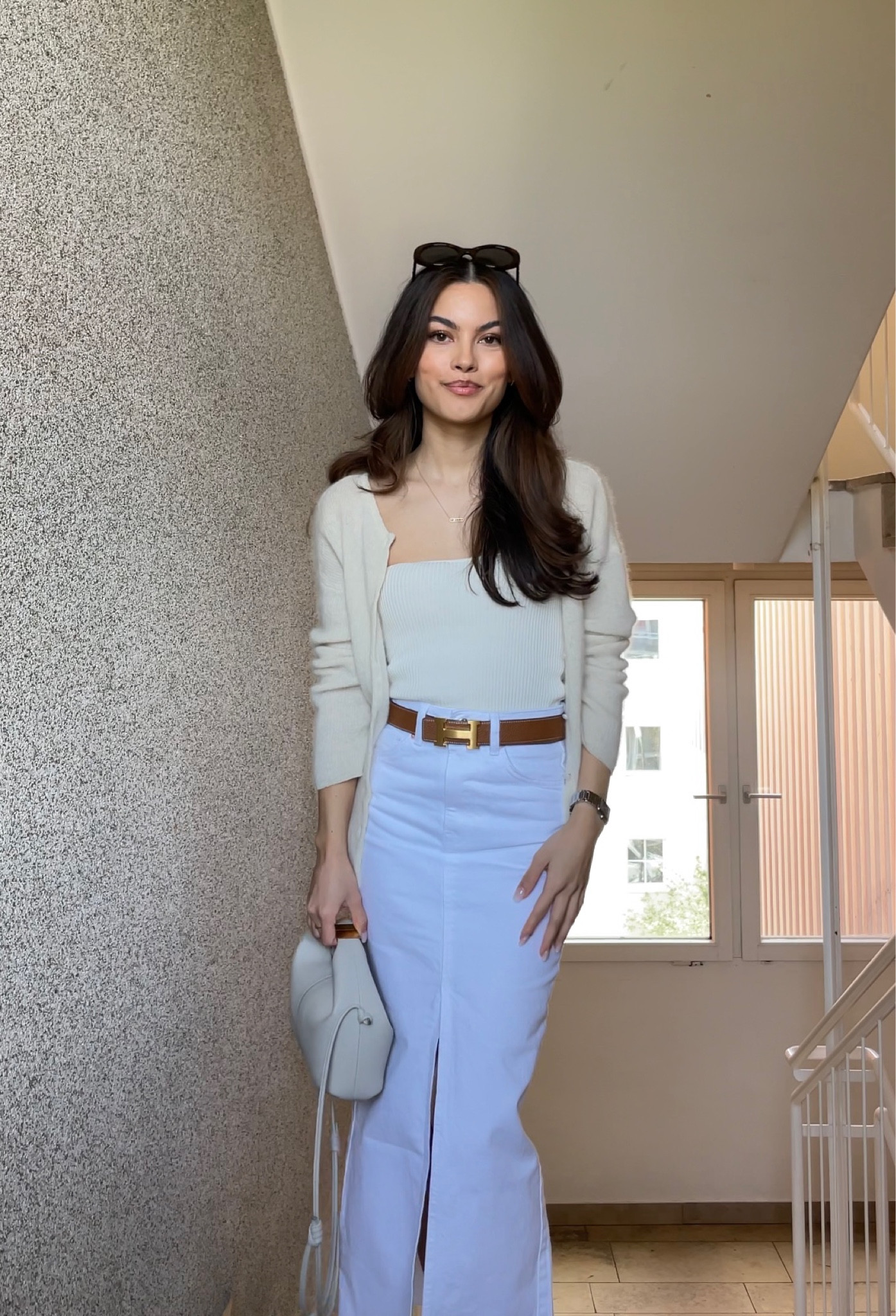Spring look with maxi jeans skirt 🤍 

#LTKSeasonal #LTKeurope #LTKstyletip