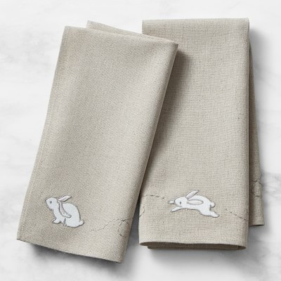 Embroidered Easter Guest Towels, Set of 2 | Williams-Sonoma