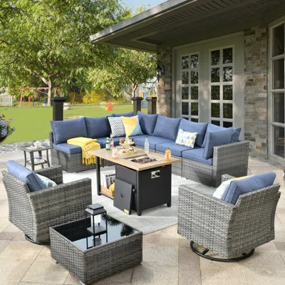 Boskovice 8 - Person Outdoor Seating Group with Cushions | Wayfair North America