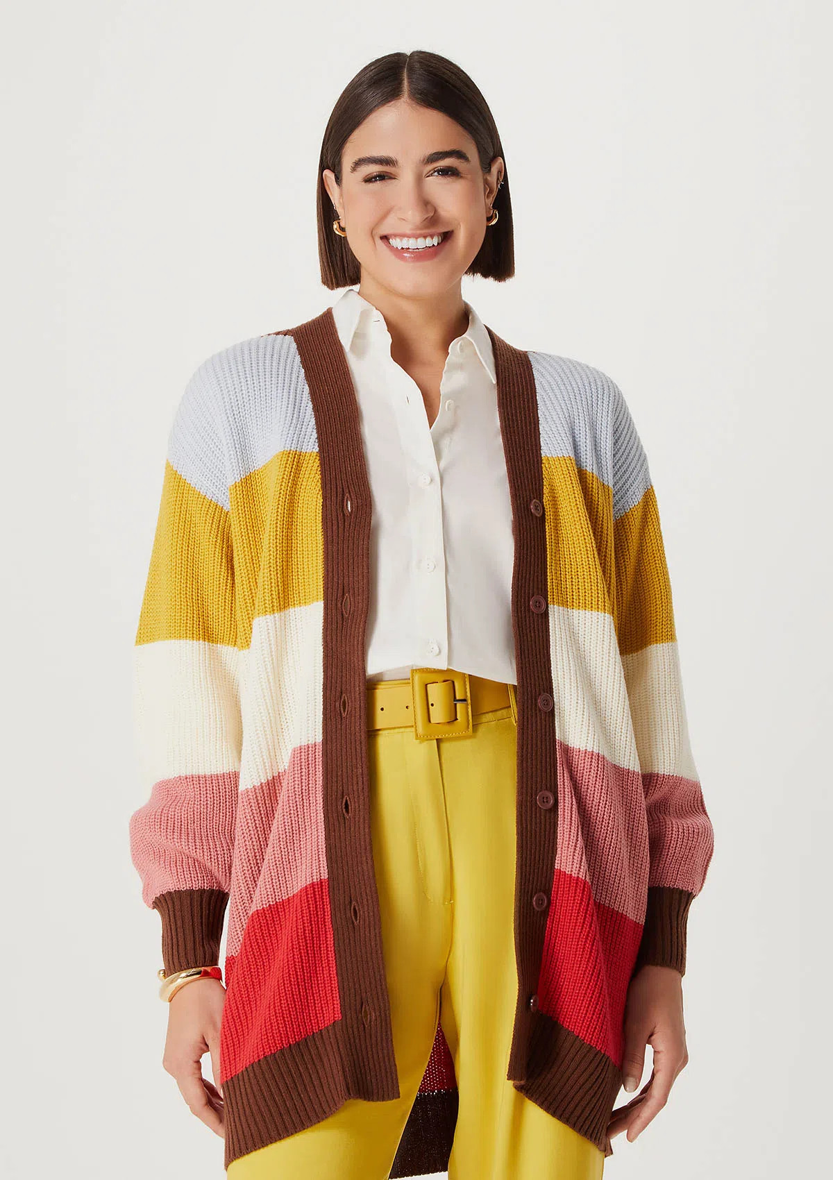 Cardigan Feminino Listrado Em Tricô - Hering Store | Hering (BR)