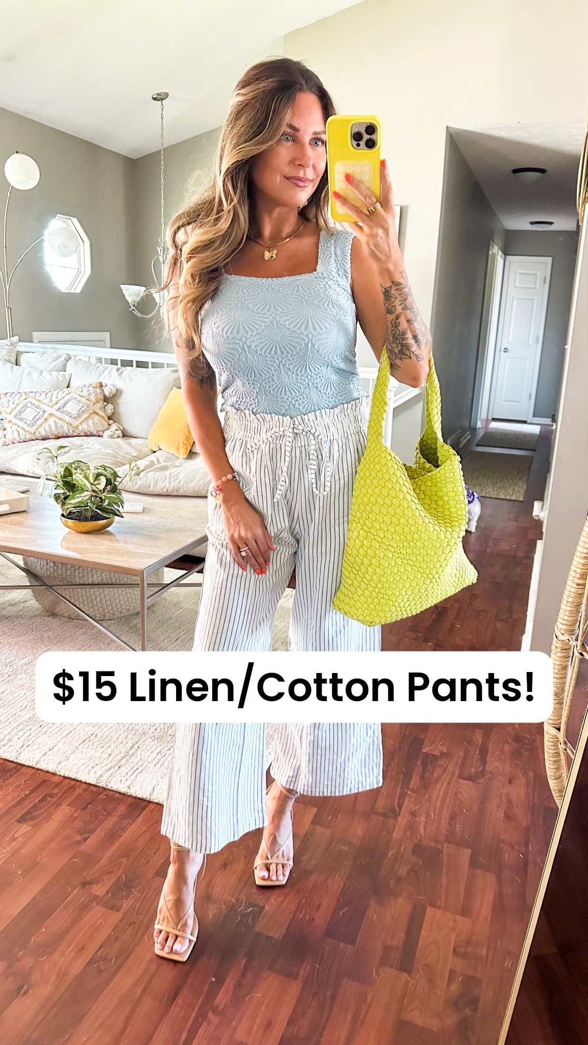 These linen-corton blend pants are only $15 on Amazon! The quality is amazing, and I love the pockets and stretch waist! Run tts.

My tank, purse, shoes, bra, pants, earrings, and necklace are Amazon summer finds! Everything is under $40.

This colorful beaded bracelet from Anthropologie is the perfect pop of color and so fun for every summer outfit!



#LTKFindsUnder50 #LTKFindsUnder100 #LTKWorkwear