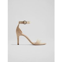 Ivy Beige Suede Heeled Sandals, Beige | L.K. Bennett (UK)