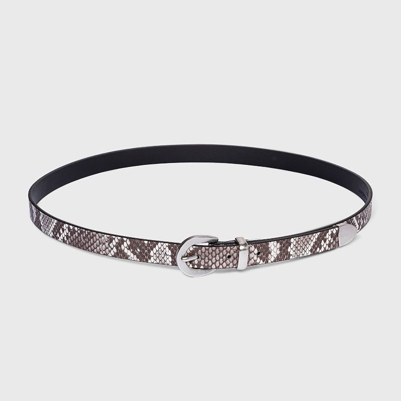 Women&#39;s Skinny Snake Print Western Belt - Universal Thread&#8482; L | Target