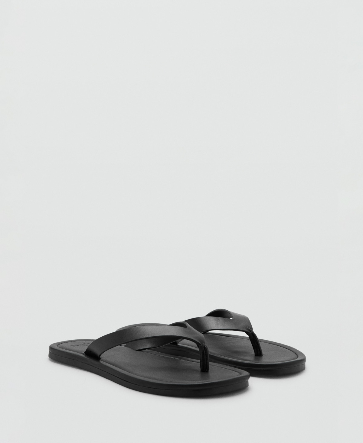 Mango Men's Leather Straps Sandals - Black | Macy's