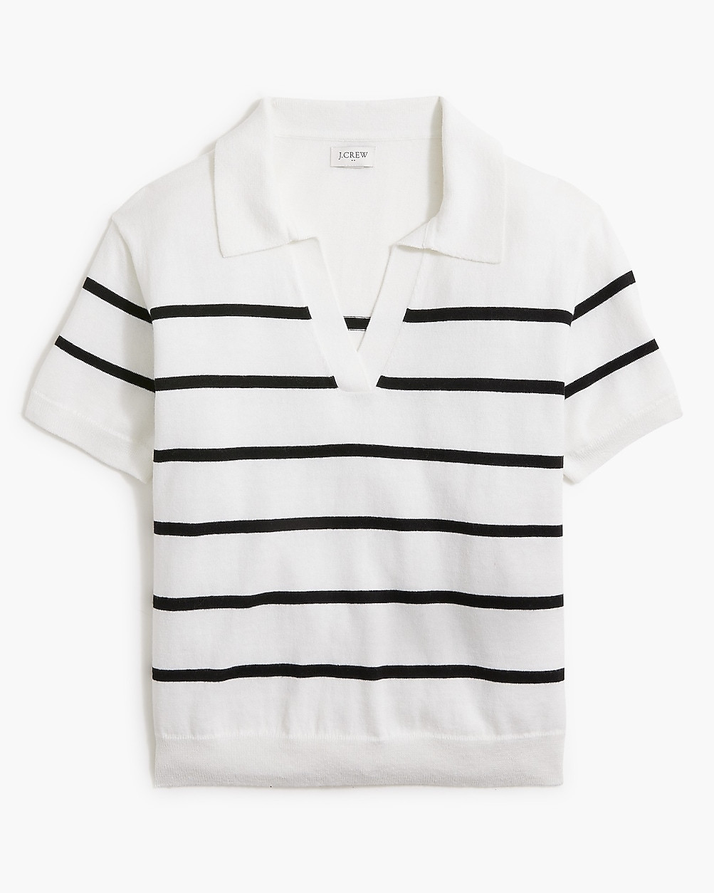Striped short-sleeve sweater-polo | J.Crew Factory