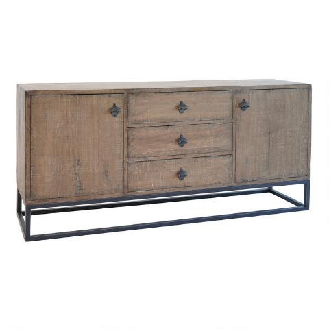 Durkee Reclaimed Wood And Metal Storage Cabinet With Drawers | World Market