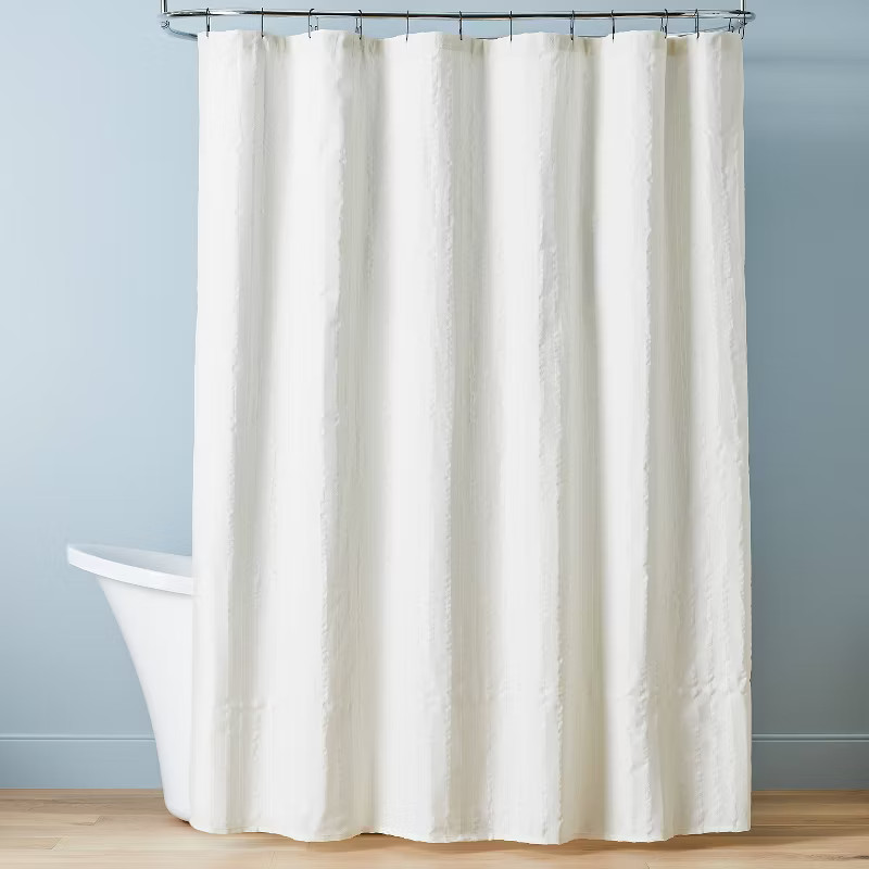 Crinkle Stripe Woven Shower Curtain - Hearth & Hand™ with Magnolia | Target