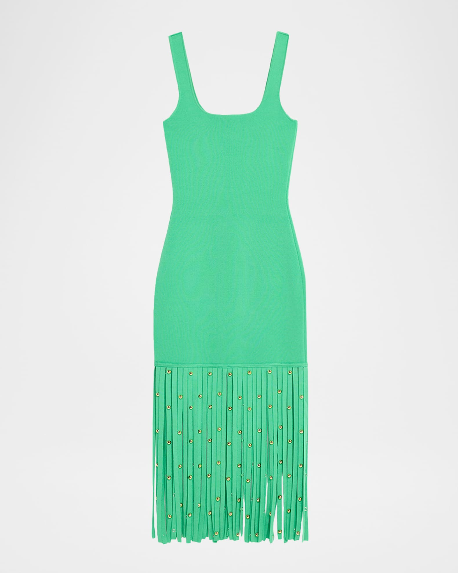SIMKHAI Romelia Fringe Knit Midi Dress | Neiman Marcus
