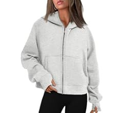 AUTOMET Womens Zip Up Cropped Hoodies Fleece Oversized Sweatshirts Full Zip Jackets Y2k Fall Clot... | Amazon (US)