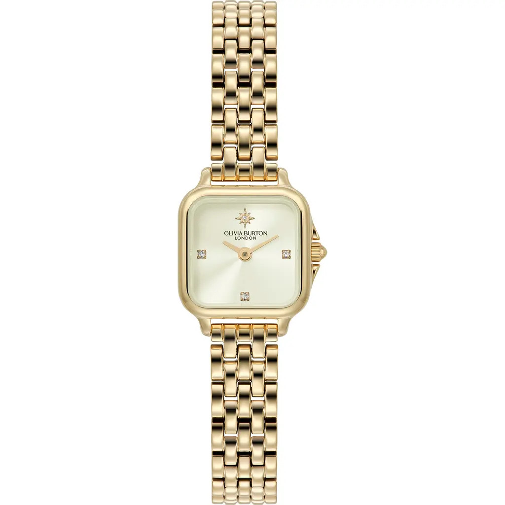 Olivia Burton Mini Grosvenor Bracelet Watch, 20mm in Gold/Ivory at Nordstrom, Size 20 Mm | Nordstrom