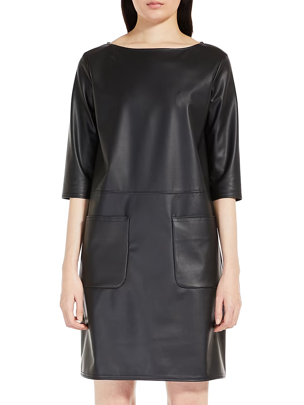 Faux Leather Shift Dress | Saks Fifth Avenue